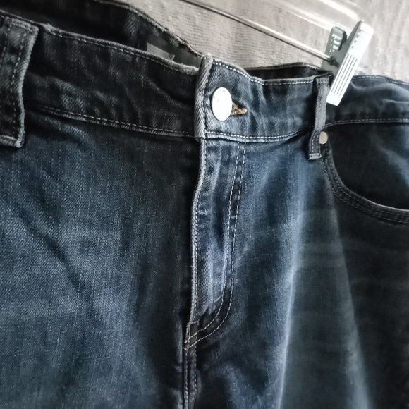 Levi's Mid Rise Skinny Denim Jeans Raw Hem Crop Length 36" Waist (T-354) - Picture 5 of 9